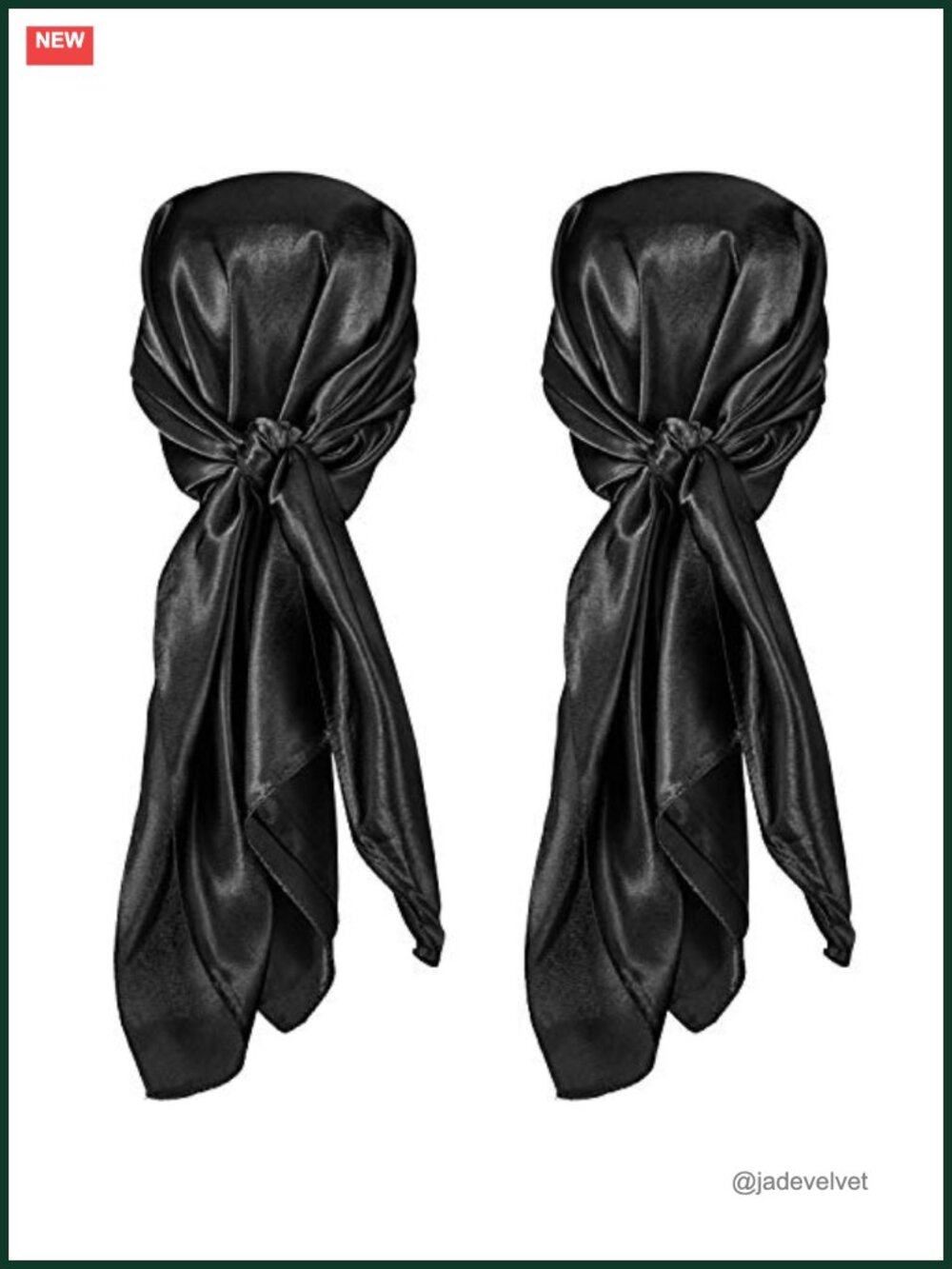 Silky Satin Head Scarf 2 Pack Square Neck Scarf for Women Hair Wrapping Bandana